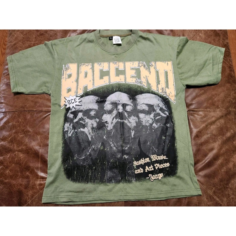 BCE Bassend  Short Sleeve Green T Shirt Fashion Music and Art Pieces